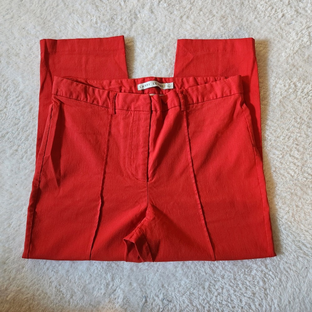 Larry Levine Red Cropped Pants